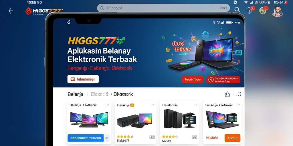 Antarmuka aplikasi HIGGS777 yang modern dan fungsional.