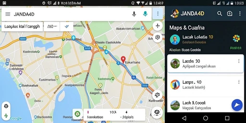 Tampilan antarmuka JANDA4D menampilkan peta interaktif untuk lacak lokasi.