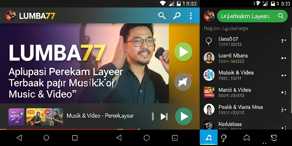 Antarmuka LUMBA77 saat merekam layar dengan fitur perekaman yang jelas.