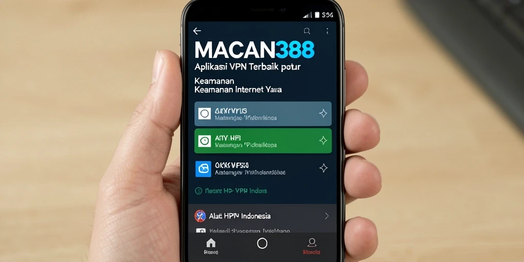 Screenshot utama MACAN388 menampilkan antarmuka aplikasi VPN yang intuitif.