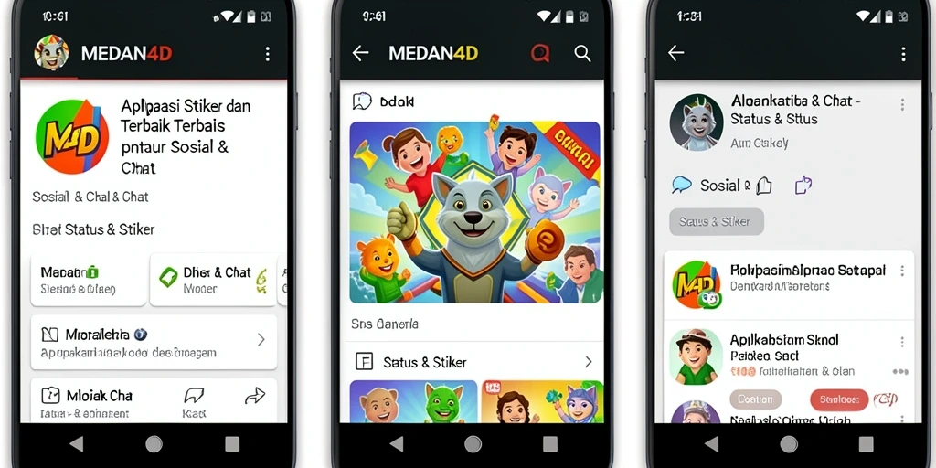 Tangkapan layar aplikasi MEDAN4D menampilkan beragam pilihan stiker menarik.