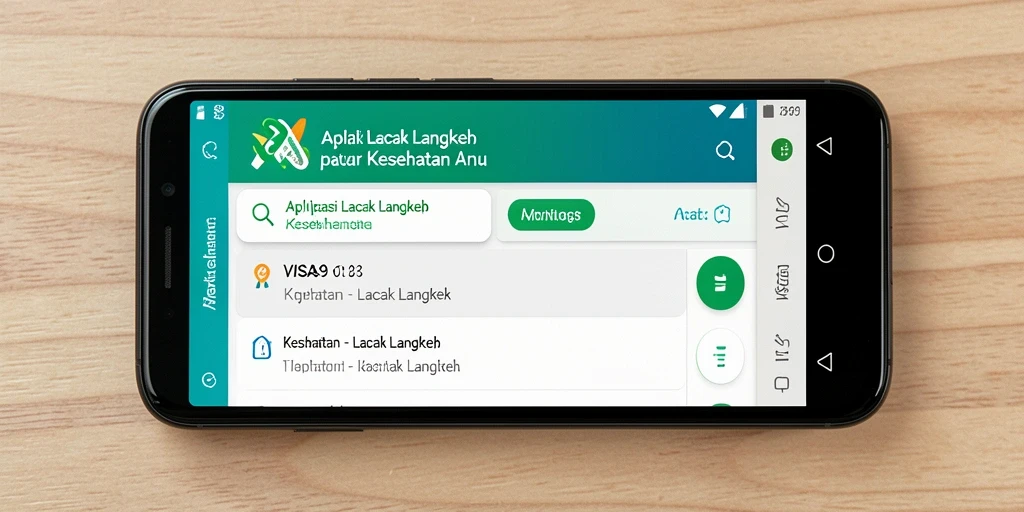 Tampilan antarmuka aplikasi Lacak Langkah VISA89 yang modern dan menarik.