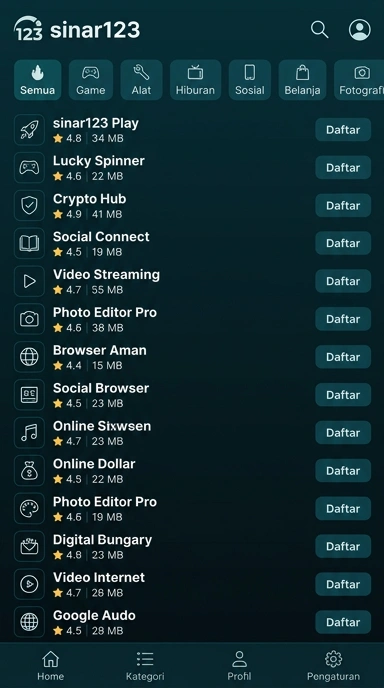 Indeks Aplikasi Populer | Sinar123 – Akses Mudah ke Platform Terbaik